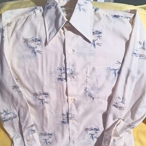 Vintage "Ducks flying" mens collared shirt